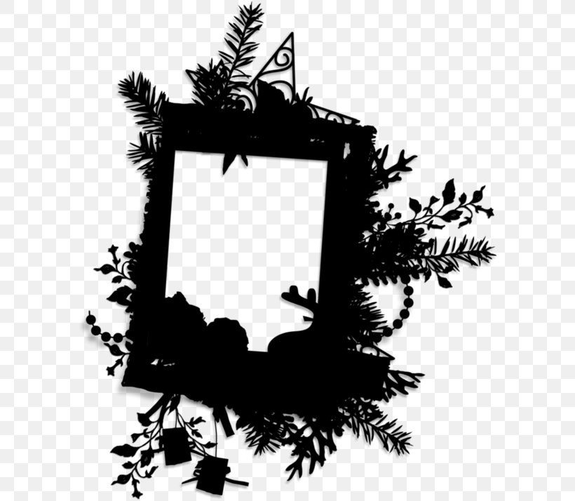 Black And White Frame, PNG, 600x714px, Black White M, Blackandwhite, Branch, Christmas Decoration, Conifer Download Free