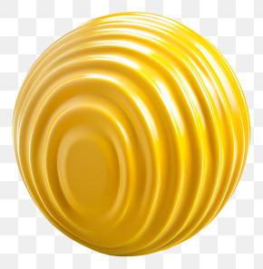 Massage Ball - Yellow Spherical Object PNG