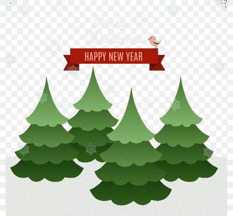 Christmas Tree Illustration, PNG, 780x759px, Christmas, Aquifoliaceae, Border, Christmas Card, Christmas Decoration Download Free
