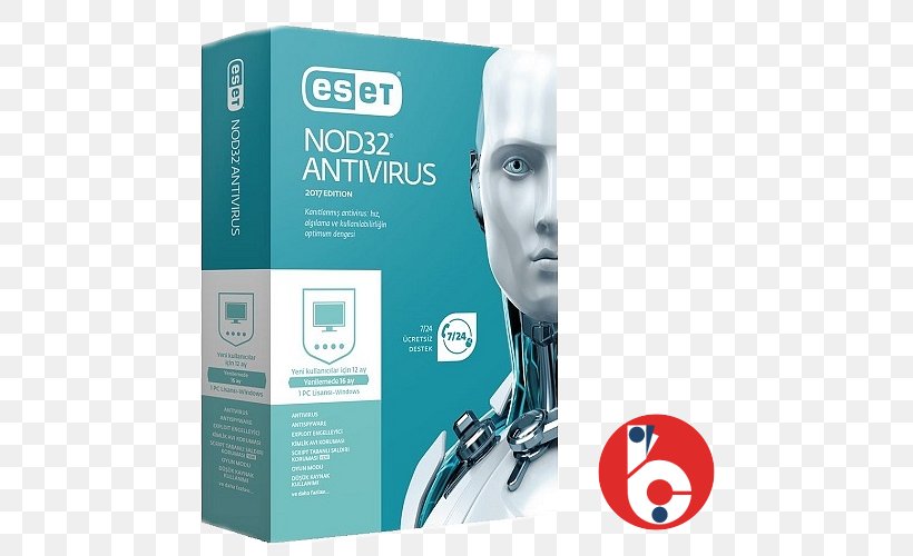 ESET NOD32 ESET Internet Security Antivirus Software Computer Software, PNG, 500x500px, Watercolor, Cartoon, Flower, Frame, Heart Download Free