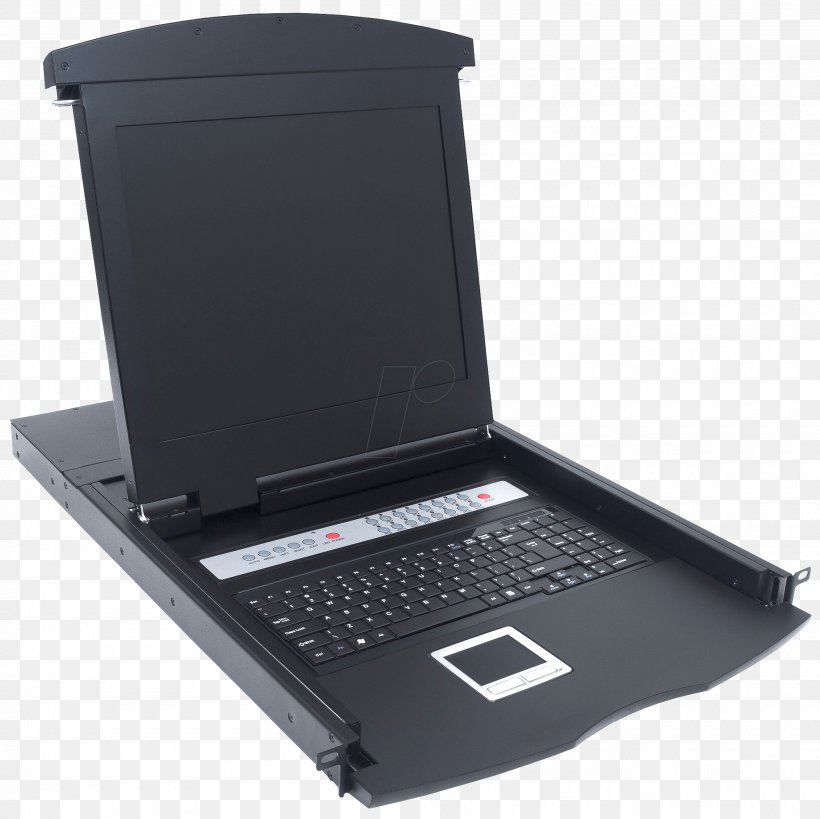 Laptop Computer Keyboard KVM Switches System Console Computer Monitors, PNG, 2000x1999px, 19inch Rack, Laptop, Computer Keyboard, Computer Monitor Accessory, Computer Monitors Download Free
