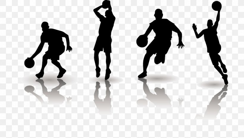 Basketball Football Clip Art, PNG, 1000x565px, Silhouette, Backboard, Ball, Basketball, Basketball Player Download Free