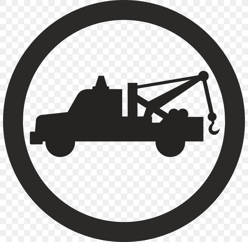 Car Tow Truck Towing Vehicle Impoundment, PNG, 800x800px, Car, Automobile Repair Shop, Black And White, Brand, Monochrome Download Free