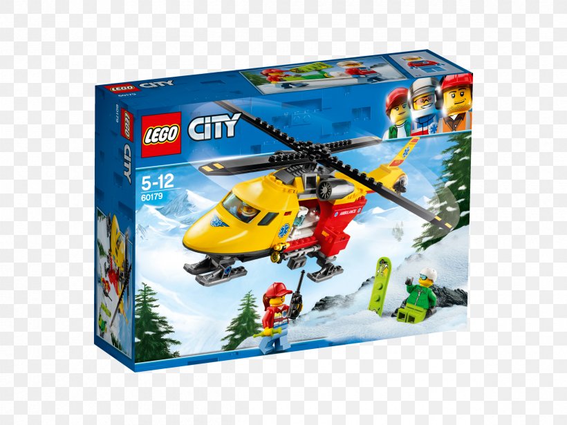 LEGO 60179 City Ambulance Helicopter Ambulanshelikopter Toy, PNG, 2400x1800px, Helicopter, Aircraft, Ambulance, Ambulanshelikopter, Helicopter Rotor Download Free