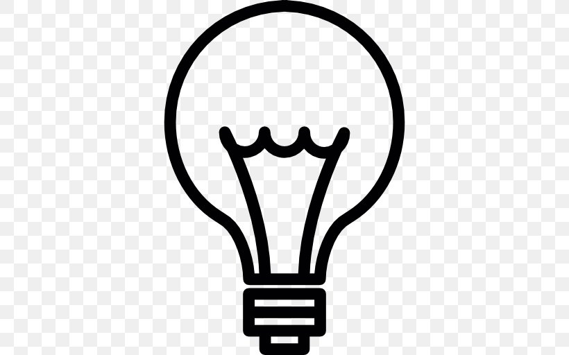 Incandescent Light Bulb Electricity Clip Art, PNG, 512x512px, Incandescent Light Bulb, Black, Black And White, Body Jewelry, Character Download Free