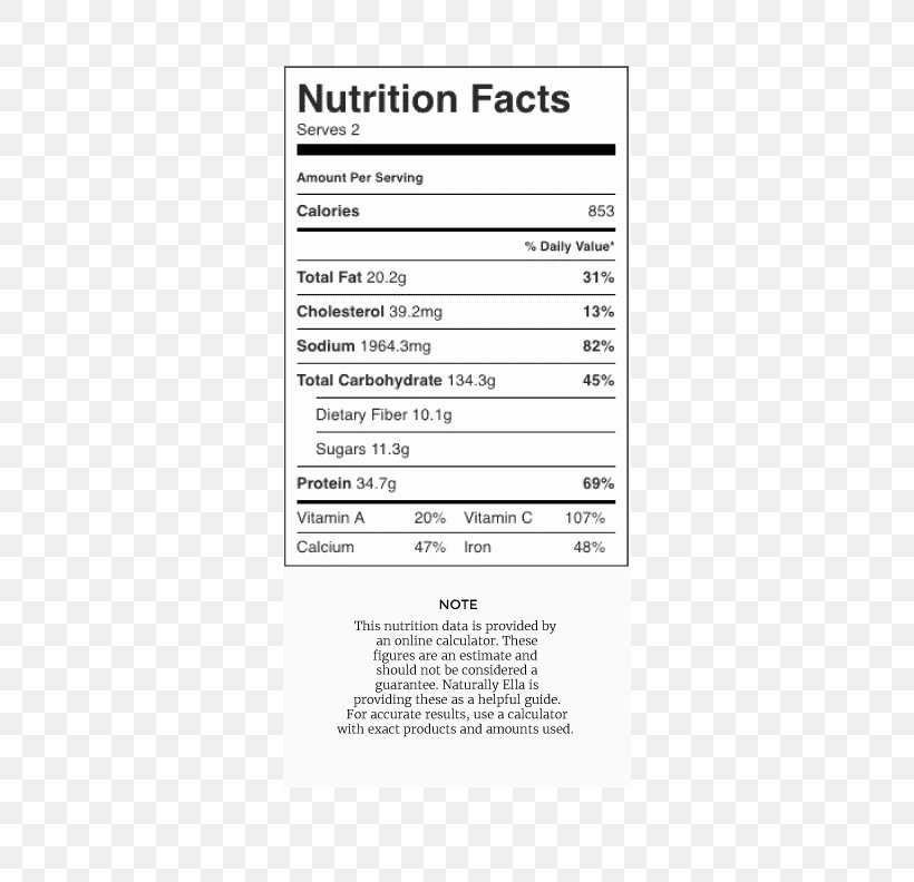 Masala Chai Stuffing French Dip Lentil Soup Nutrition Facts Label, PNG, 612x792px, Masala Chai, Area, Brand, Butter, Document Download Free
