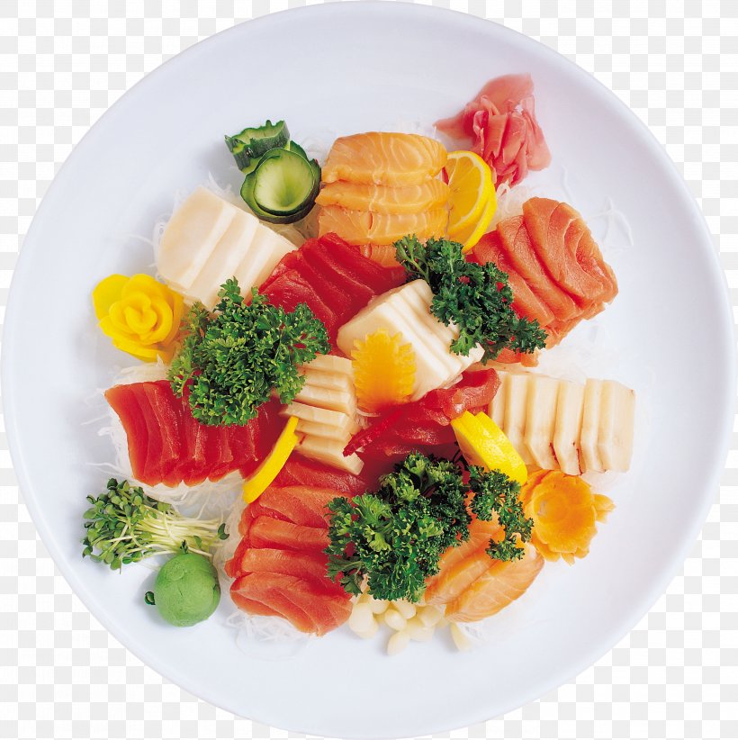Sashimi Sushi Japanese Cuisine Seafood Smoked Salmon, PNG, 2791x2799px, Sashimi, Appetizer, Asian Food, Cuisine, Dish Download Free