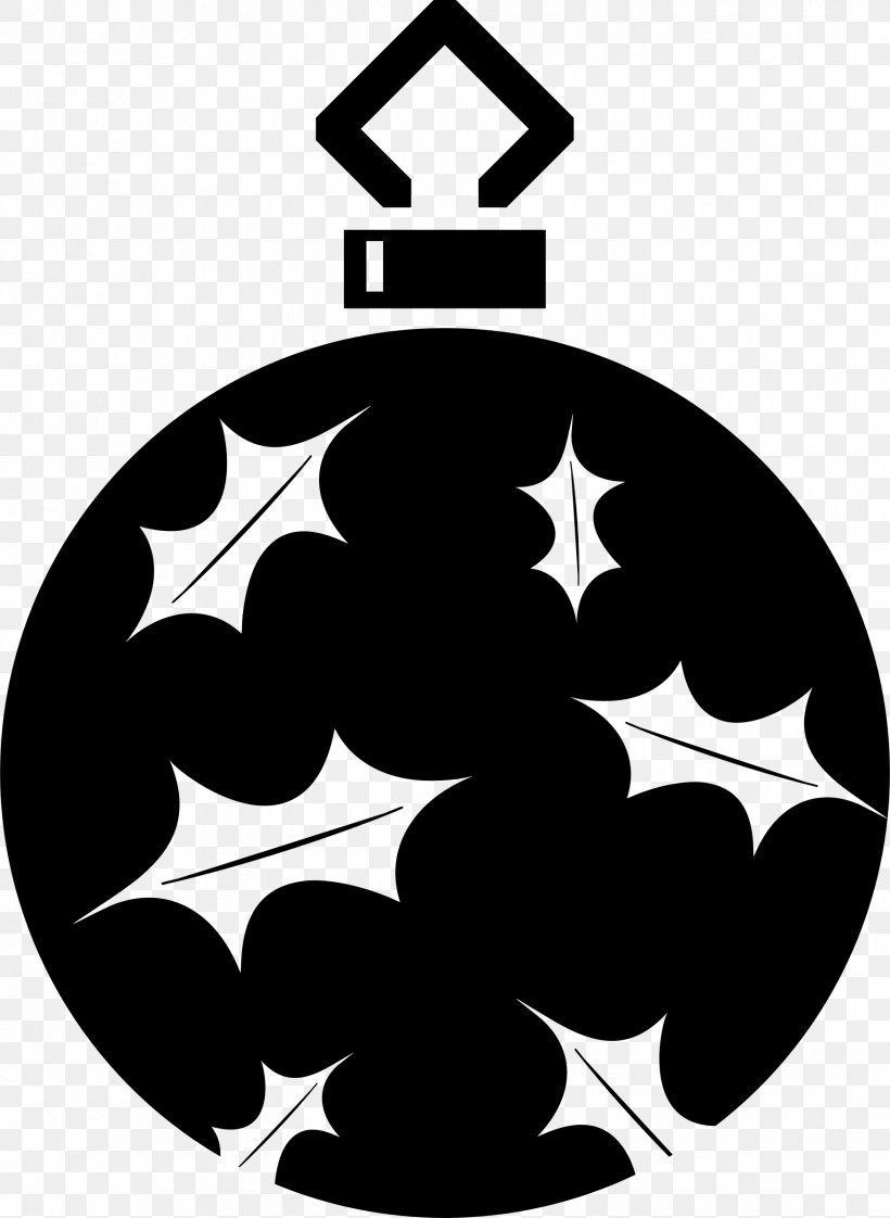 Silhouette Christmas Ornament Black And White Clip Art, PNG, 1754x2400px, Silhouette, Black And White, Bombka, Candy Cane, Christmas Download Free