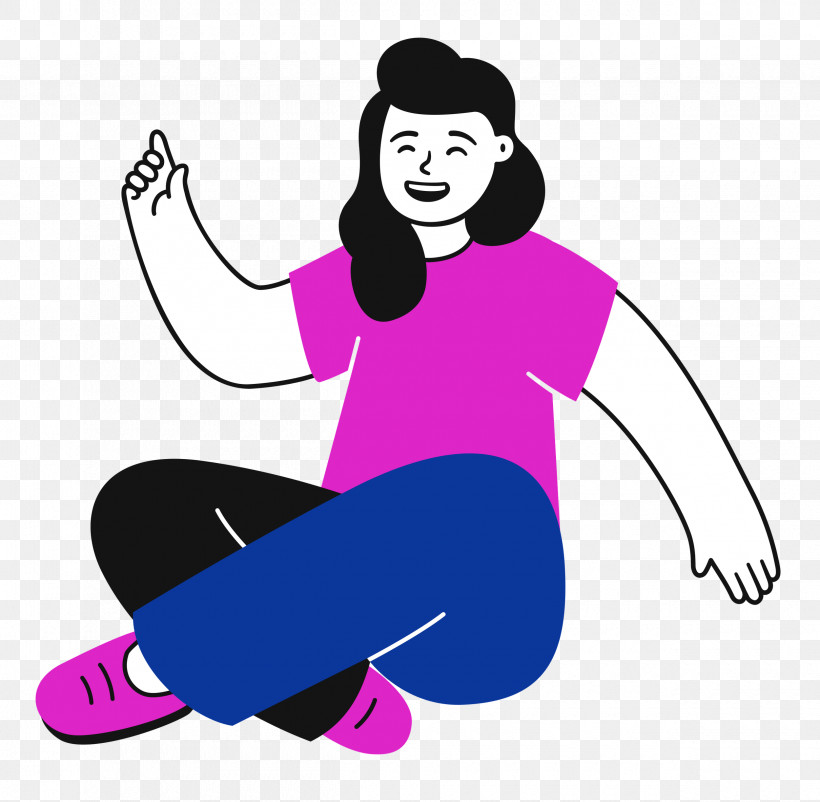 Sitting On Floor Sitting Woman, PNG, 2500x2448px, Sitting On Floor, Cartoon, Clothing, Girl, Human Body Download Free