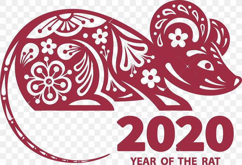 Happy New Year 2020 Happy 2020 2020, PNG, 3455x2361px, 2020, Happy New Year 2020, Animal Figure, Happy 2020, Line Art Download Free