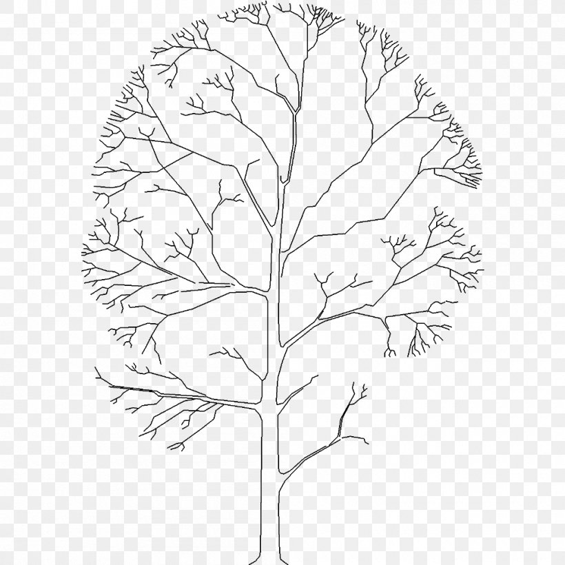 Twig Line Art Drawing Plant Stem Leaf, PNG, 1000x1000px, Twig, Area, Artwork, Black And White, Branch Download Free