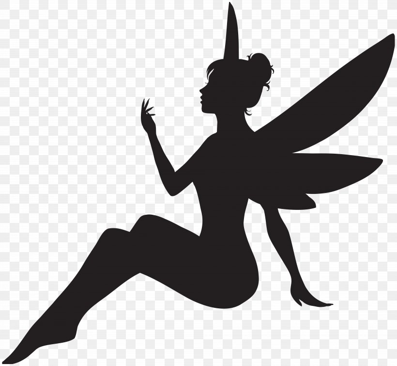 Tooth Fairy Silhouette Clip Art, PNG, 8000x7371px, Tooth Fairy, Black And White, Cartoon, Drawing, Fairy Download Free