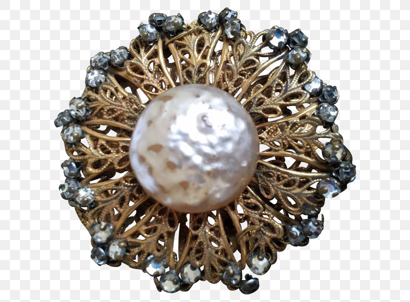 Brooch Earring Filigree Jewellery Pearl, PNG, 604x604px, Brooch, Bracelet, Earring, Filigree, Gemstone Download Free