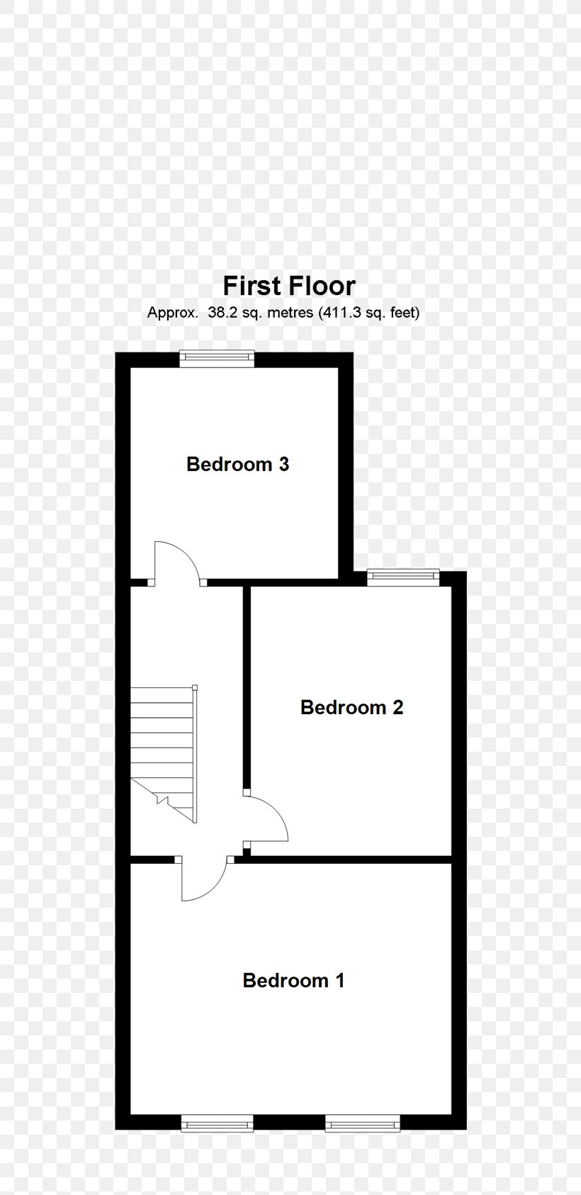 Granville Street Terraced House Briscombe Nutter & Staff M30 9PX, PNG, 520x1685px, Granville Street, Area, Bedroom, Black, Black And White Download Free