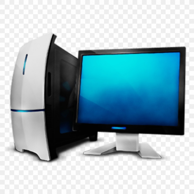 Screen Computer Monitor Desktop Computer Output Device Personal Computer, PNG, 1200x1200px, Watercolor, Cable Television, Computer, Computer Accessory, Computer Component Download Free