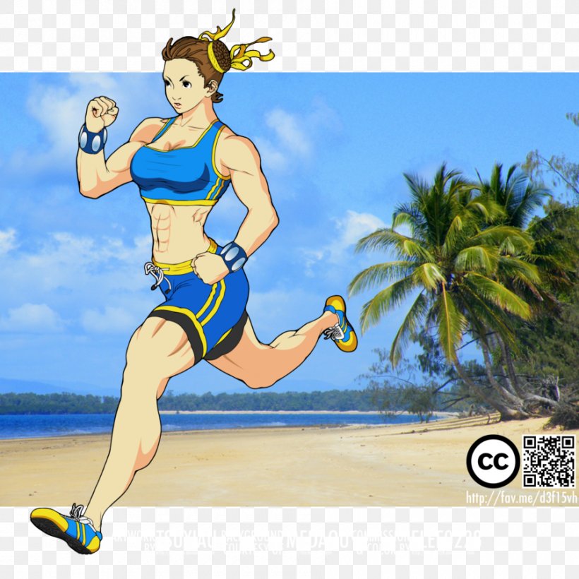 Running Chun-Li DeviantArt Sport, PNG, 900x900px, Watercolor, Cartoon, Flower, Frame, Heart Download Free