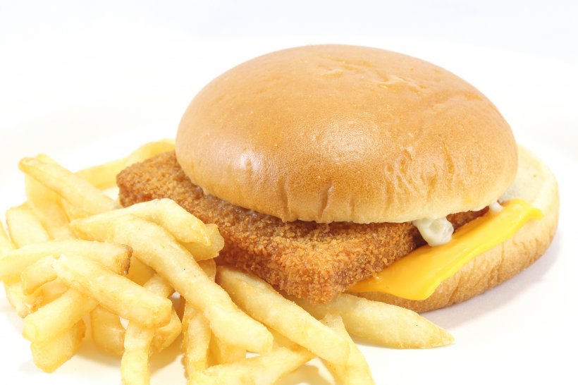 Fast Food Hamburger French Fries Filet-O-Fish Breakfast Sandwich, PNG, 2800x1867px, Fast Food, American Food, Breakfast, Breakfast Sandwich, Buffalo Burger Download Free