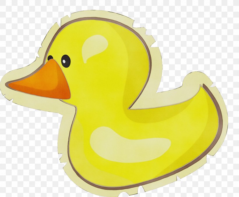 Duck Rubber Ducky Yellow Ducks, Geese And Swans Bird, PNG, 1600x1316px, Watercolor, Bath Toy, Beak, Bird, Duck Download Free