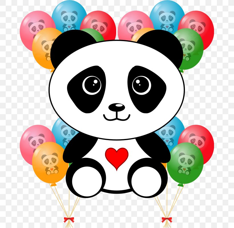 Giant Panda Bear Cuteness Clip Art, PNG, 681x799px, Giant Panda, Baby Toys, Balloon, Bear, Cartoon Download Free
