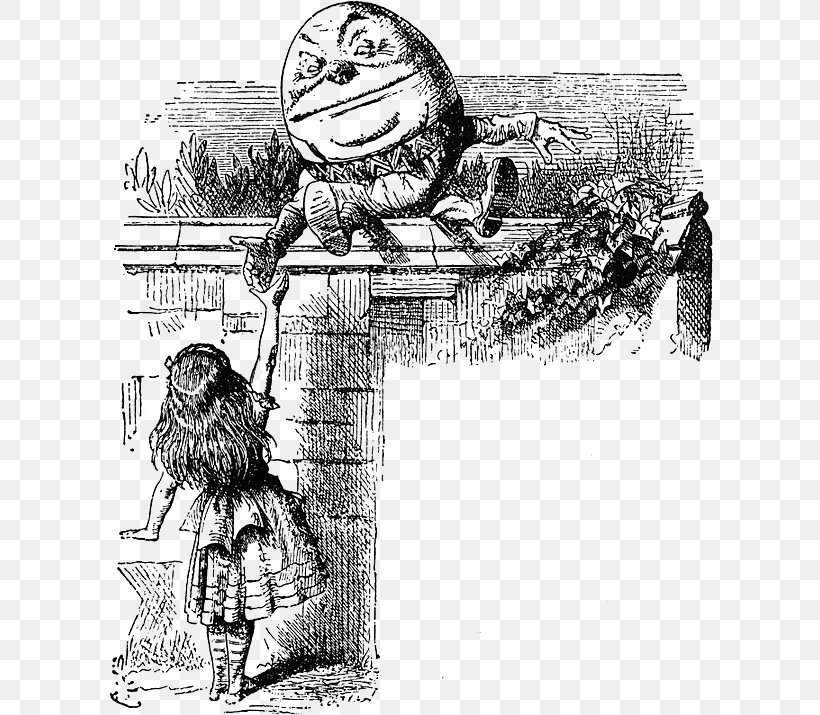 Humpty Dumpty Alice's Adventures In Wonderland And Through The Looking-Glass Jabberwocky Alice's Shop, PNG, 607x715px, Humpty Dumpty, Art, Artwork, Black And White, Book Download Free