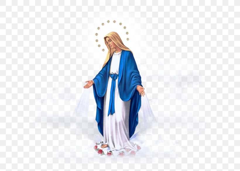 Immaculate Conception Our Lady Of Fátima Veneration Of Mary In The Catholic Church Holy Card Rosary, PNG, 709x586px, Immaculate Conception, Ave Maria, Costume, Costume Design, Figurine Download Free