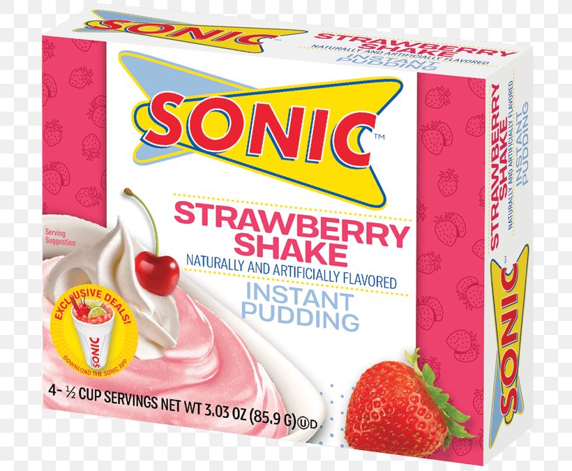 Strawberry Milkshake Sonic Drive-In Fizzy Drinks Food, PNG, 750x675px, Strawberry, Chocolate, Cream, Dessert, Drivein Download Free