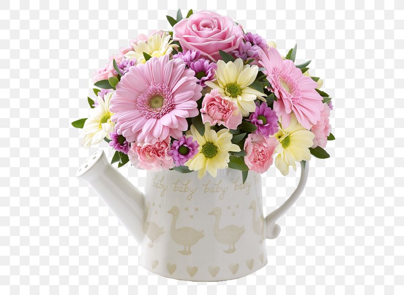 Cut Flowers Watering Cans Pink Flower Bouquet, PNG, 600x600px, Flower, Artificial Flower, Blue, Centrepiece, Chrysanthemum Download Free