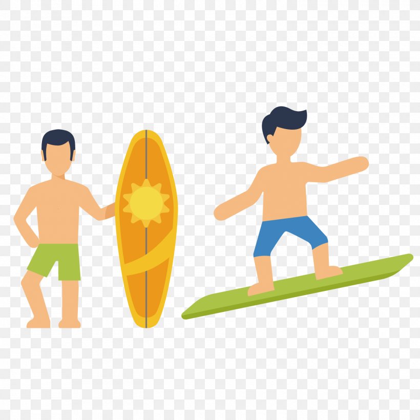 Surfing, PNG, 1500x1500px, Surfing, Boy, Flat Design, Gratis, Human Behavior Download Free