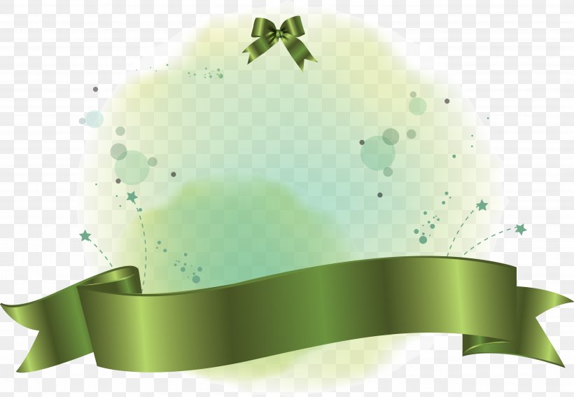 Vector Graphics Design Image Ribbon, PNG, 5144x3559px, Ribbon, Cuteness, Green, Leaf, Logo Download Free