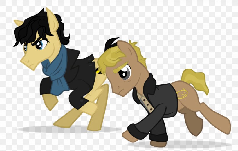 Pony Dr. Watson Sherlock Holmes Mycroft Holmes Winged Unicorn, PNG, 1024x652px, Pony, Animal Figure, Carnivoran, Cartoon, Character Download Free