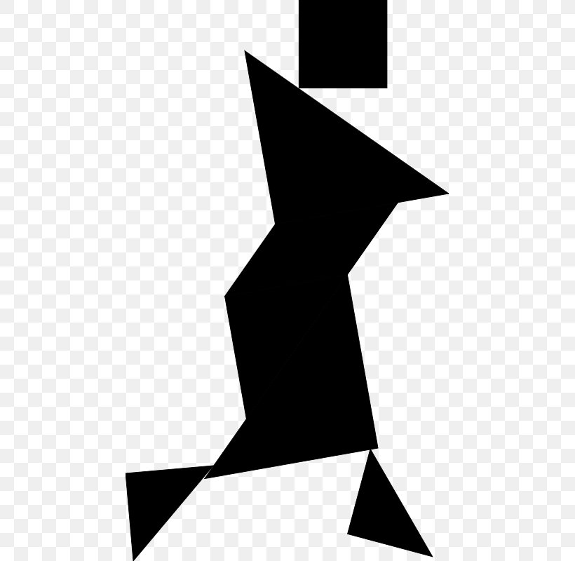 Tangram Puzzle Triangle Clip Art, PNG, 461x800px, Tangram, Art, Artwork, Black, Black And White Download Free