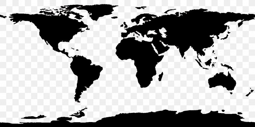 World Map Globe, PNG, 1440x720px, World, Atlas, Black, Black And White, Blank Map Download Free