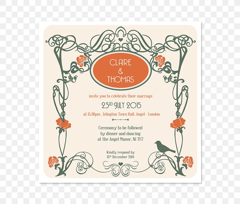 Wedding Invitation Art Nouveau Art Deco, PNG, 700x700px, Wedding Invitation, Art, Art Deco, Art Nouveau, Border Download Free