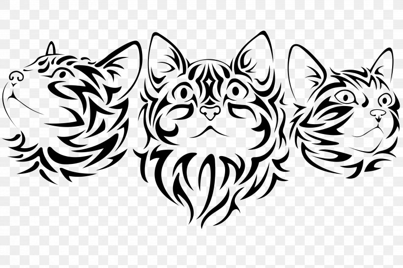 Cat Lions And Tigers Clip Art, PNG, 3500x2333px, Cat, Art, Artwork, Big Cats, Black Download Free