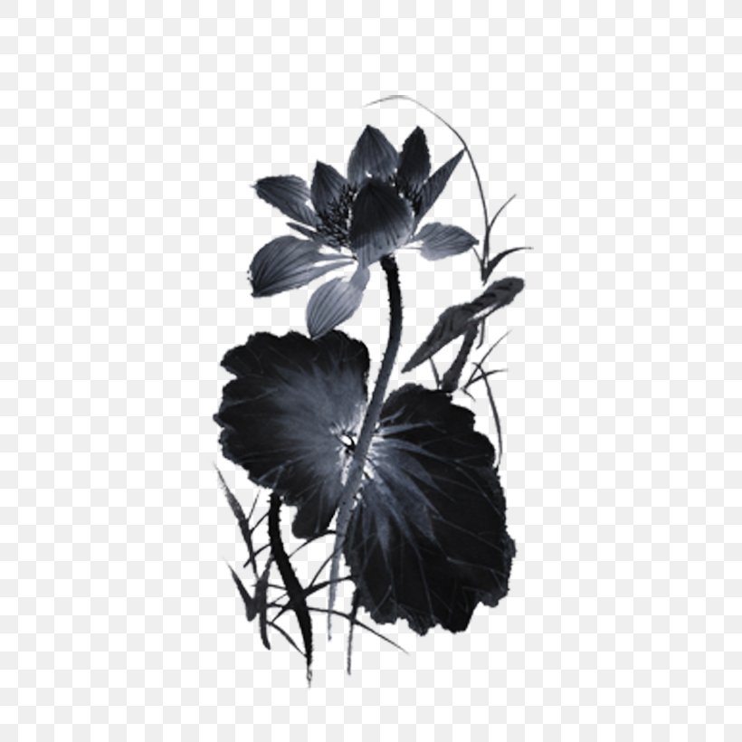 Ink Wash Painting Nelumbo Nucifera, PNG, 600x820px, Ink Wash Painting, Art, Black And White, Chinese Painting, Flower Download Free