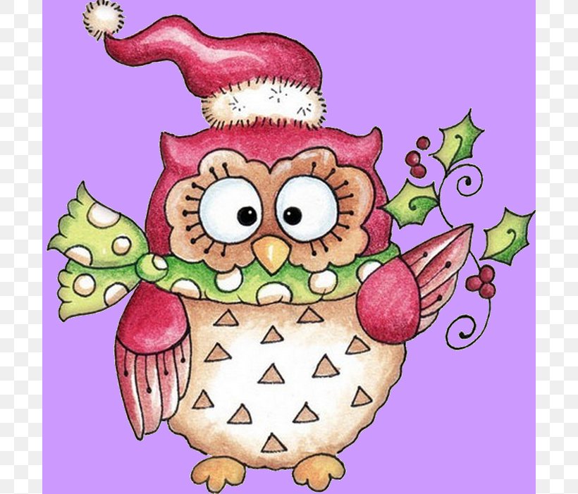 Owl Christmas Day Illustration Image 0, PNG, 700x701px, 2018, Owl, Art, Beak, Bird Download Free