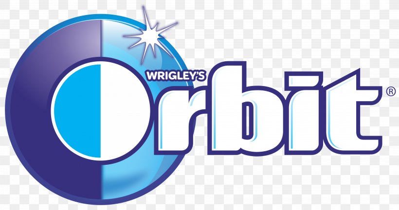 Chewing Gum Twix Orbit Logo Wrigley Company, PNG, 3600x1900px, Chewing Gum, Area, Blue, Brand, Doublemint Download Free