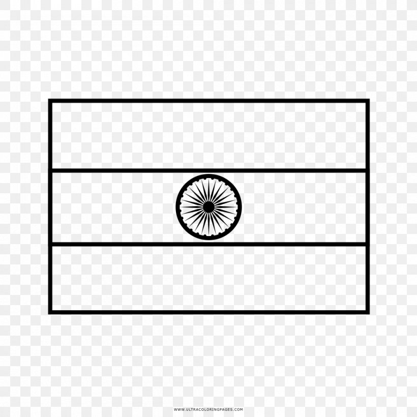 Flag Of India Ausmalbild Drawing, PNG, 1000x1000px, India, Area, Ausmalbild, Black, Black And White Download Free