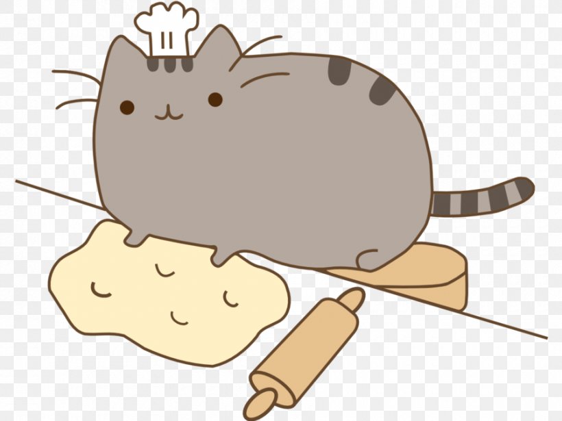 Cat Pusheen Cooking Tenor, PNG, 900x675px, Watercolor, Cartoon, Flower, Frame, Heart Download Free