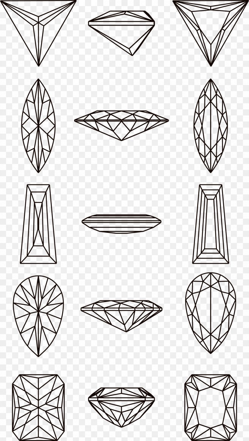 Diamond, PNG, 1300x2303px, Diamond, Area, Black And White, Drawing, Line Art Download Free