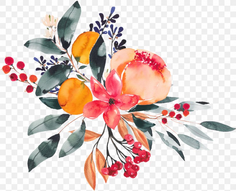 Floral Design Flower Watercolor Painting Drawing, PNG, 1014x822px, Floral Design, Botany, Branch, Colored Pencil, Cut Flowers Download Free