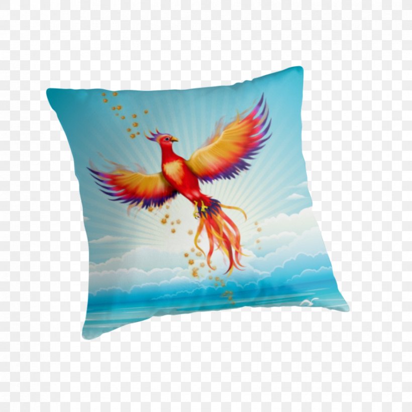 Throw Pillows Cushion Phoenix Tattoo, PNG, 875x875px, Pillow, Beak, Cushion, Feather, Phoenix Download Free
