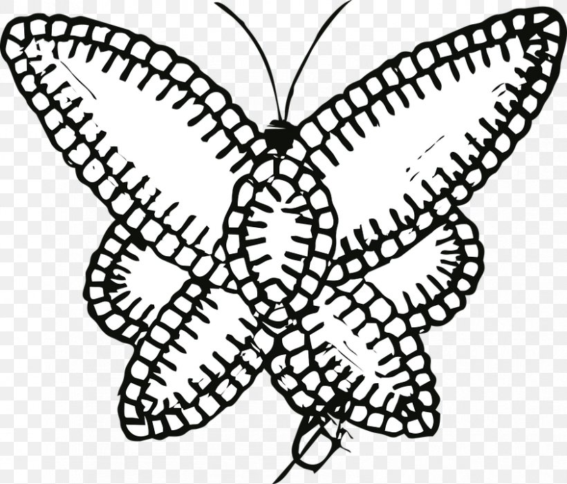 Embroidery Vector Graphics Image Photograph Clip Art, PNG, 842x720px, Embroidery, Artwork, Black And White, Brush Footed Butterfly, Butterfly Download Free