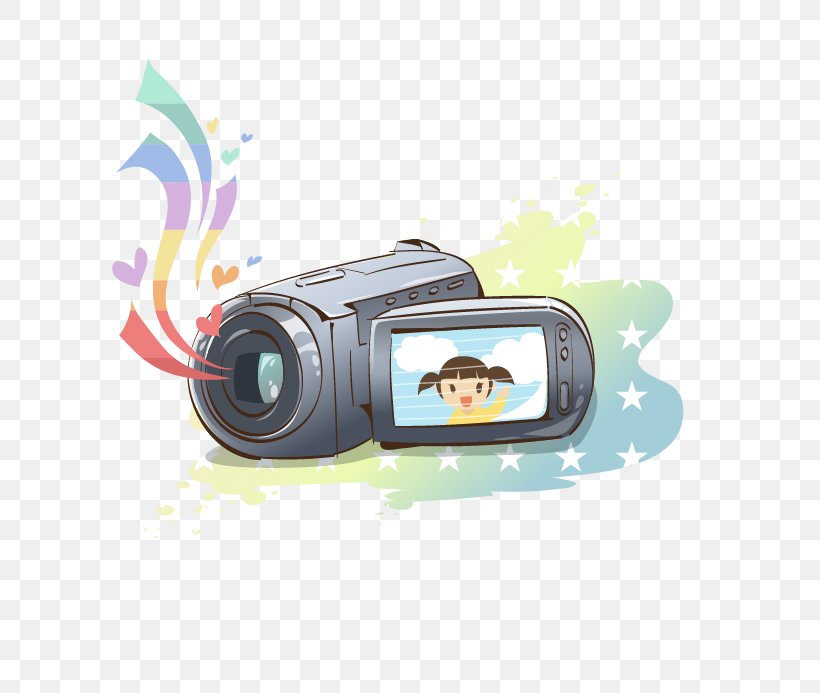 Video Camera Cartoon, PNG, 710x693px, Video Camera, Camera, Camera Lens, Cameras Optics, Cartoon Download Free