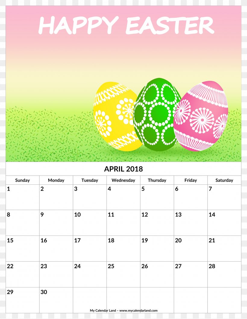 Easter Bunny Lunar Calendar Western Christianity, PNG, 2550x3300px, 2018, Easter, Calendar, Christmas, Easter Basket Download Free