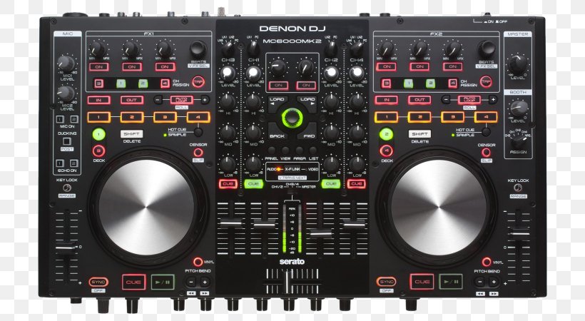 Dj Turntables - Denon DN-MC6000 Denon MC6000MK2 DJ Controller Disc Jockey PNG