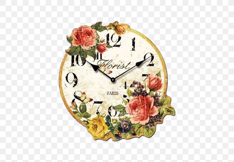 Longcase Clock Flower Watch Floral Design, PNG, 567x567px, Clock, Antique, Art, Cut Flowers, Dishware Download Free