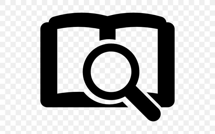 Research, PNG, 512x512px, Magnifying Glass, Area, Black And White, Book, Brand Download Free