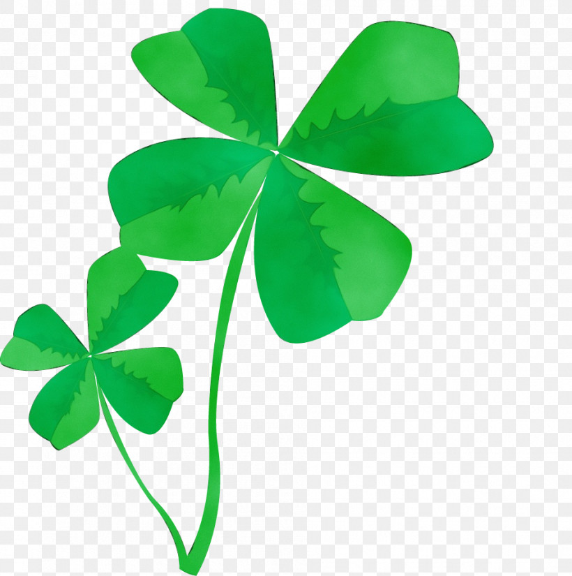 Shamrock, PNG, 945x951px, Watercolor, Clover, Creeping Wood Sorrel, Flower, Green Download Free