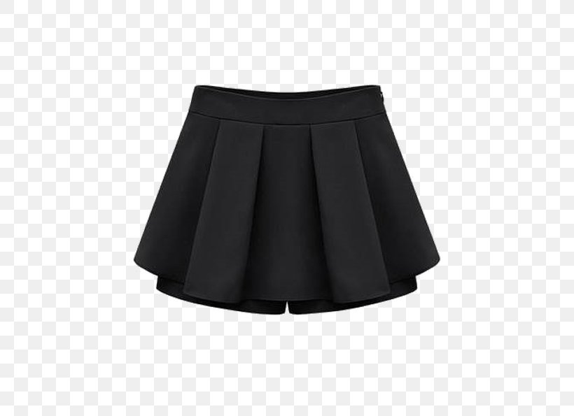 Skirt Waist Chiffon Shorts Pleat, PNG, 450x595px, Skirt, Black, Broekrok, Chiffon, Clothing Download Free